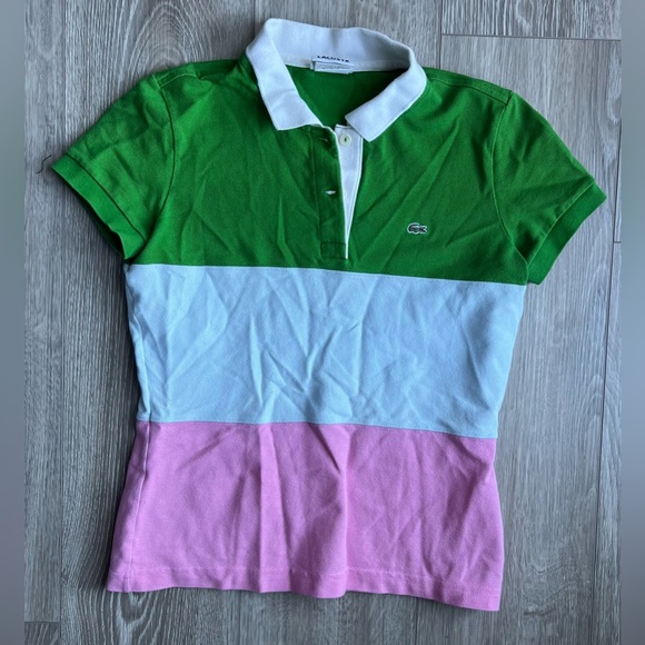 Lacoste Tops - Lacoste Vintage Y2K Polo size S Colorblock Preppy